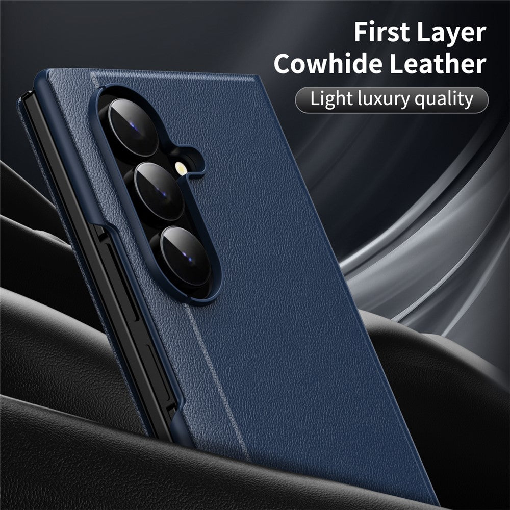 Til Samsung Galaxy Z TriFold 5G Etui med Kortholder Smart View Vindue Læder Telefoncover