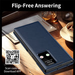 Til Samsung Galaxy Z TriFold 5G Etui med Kortholder Smart View Vindue Læder Telefoncover