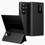 Til Samsung Galaxy Z TriFold 5G Etui med Kortholder Smart View Vindue Læder Telefoncover