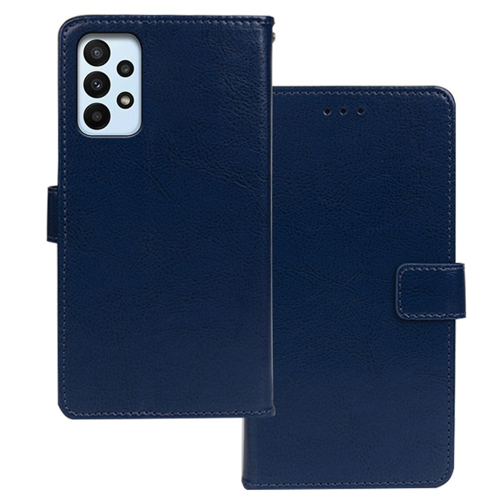 IDEWEI til Samsung Galaxy A23 4G / A23 5G (global version) Stødsikkert pung-telefoncover med magnetlukning, Crazy Horse-tekstur, PU-læder flipcover med stativfunktion