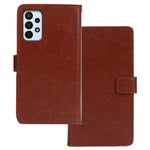 IDEWEI til Samsung Galaxy A23 4G / A23 5G (global version) Stødsikkert pung-telefoncover med magnetlukning, Crazy Horse-tekstur, PU-læder flipcover med stativfunktion