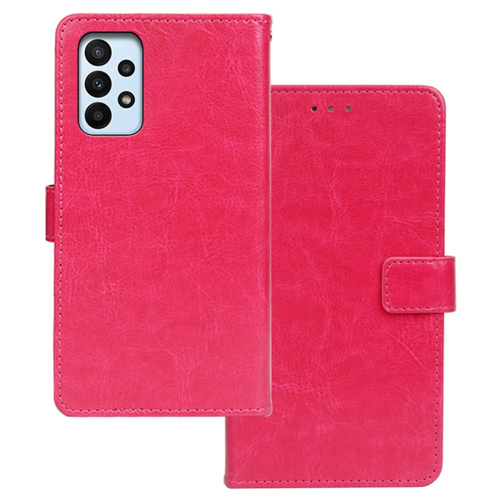 IDEWEI til Samsung Galaxy A23 4G / A23 5G (global version) Stødsikkert pung-telefoncover med magnetlukning, Crazy Horse-tekstur, PU-læder flipcover med stativfunktion