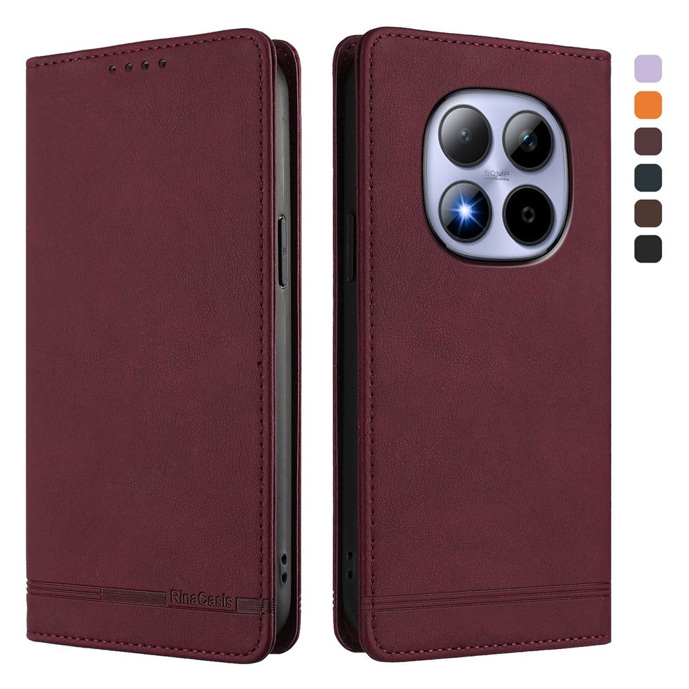 RINACASIS RC23 For Xiaomi Redmi Note 15 Pro 4G (Global) Case RFID Blocking Wallet Stand PU Leather Phone Cover