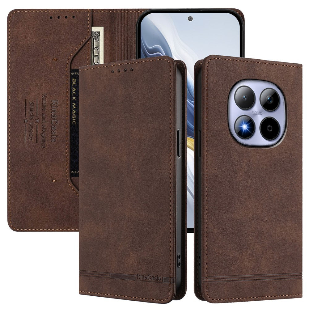 RINACASIS RC23 Phone Case For Xiaomi Poco M8 5G / Redmi Note 15 5G (Global) / 15 4G (Global) RFID Blocking Wallet Stand PU Leather Cover