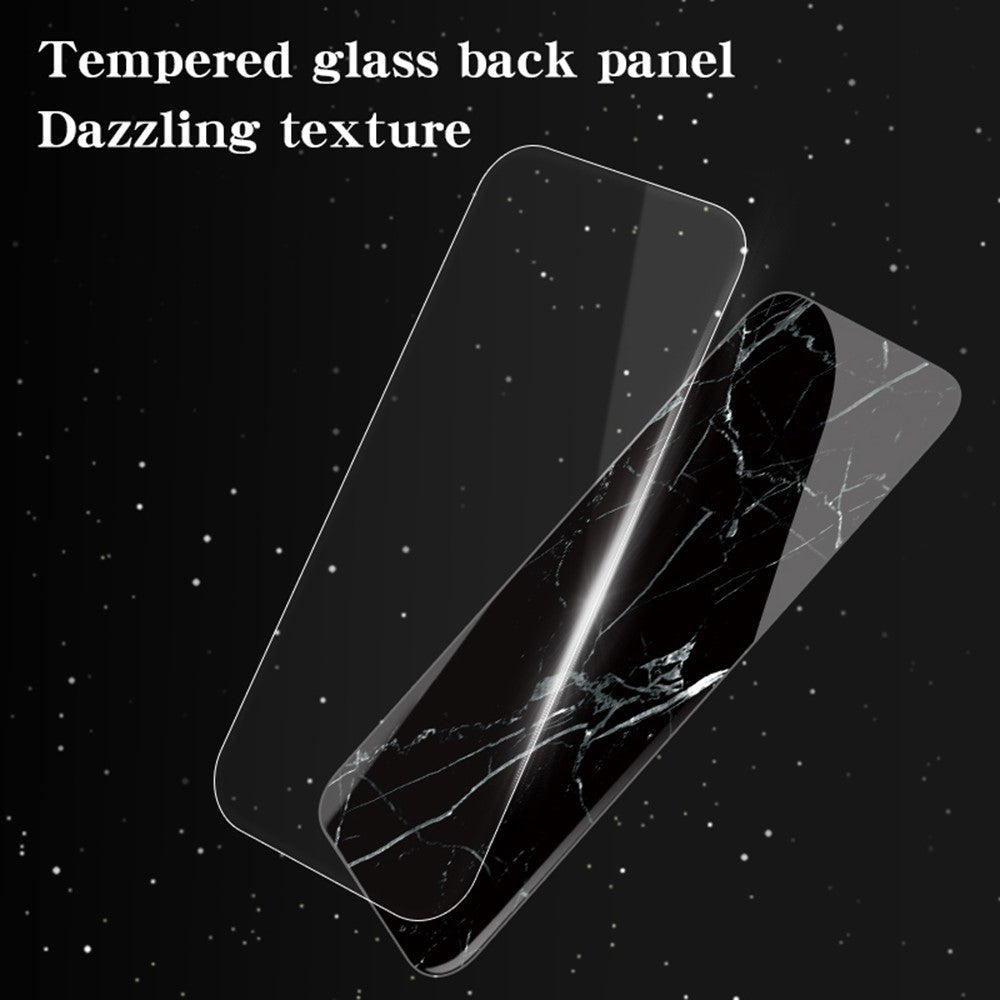 Phone Case For Xiaomi Poco M8 5G / Redmi Note 15 5G (Global) Marble Pattern Tempered Glass + PC + TPU Protective Phone Cover