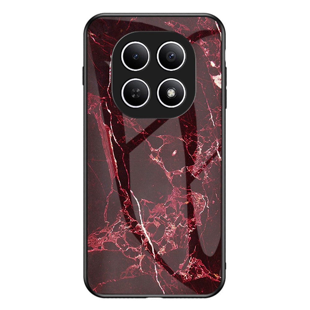 mobilskal för Xiaomi Poco M8 5G / Redmi Note 15 5G (Global) Marmormönster Härdat Glas + PC + TPU Skyddande mobilskal