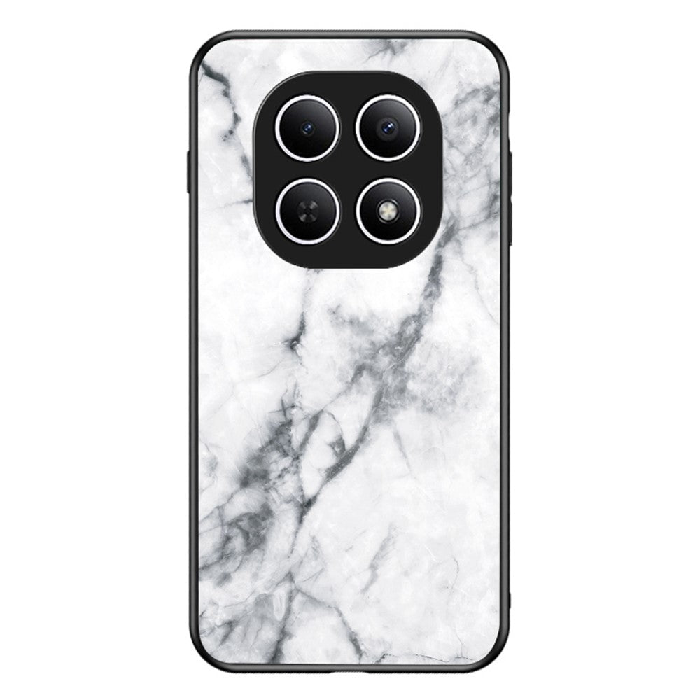 Phone Case For Xiaomi Poco M8 5G / Redmi Note 15 5G (Global) Marble Pattern Tempered Glass + PC + TPU Protective Phone Cover
