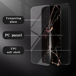 Phone Case For Oppo Reno15 Pro Max 5G (Global)  /  Reno15 Pro 5G (China) Marble Pattern Tempered Glass + PC + TPU Protective Phone Cover