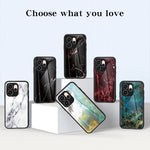 Phone Case For Oppo Reno15 Pro Max 5G (Global)  /  Reno15 Pro 5G (China) Marble Pattern Tempered Glass + PC + TPU Protective Phone Cover