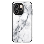 Phone Case For Oppo Reno15 Pro Max 5G (Global)  /  Reno15 Pro 5G (China) Marble Pattern Tempered Glass + PC + TPU Protective Phone Cover