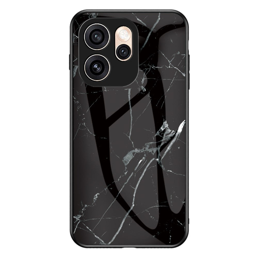 Phone Case For Oppo Reno15 Pro Max 5G (Global)  /  Reno15 Pro 5G (China) Marble Pattern Tempered Glass + PC + TPU Protective Phone Cover