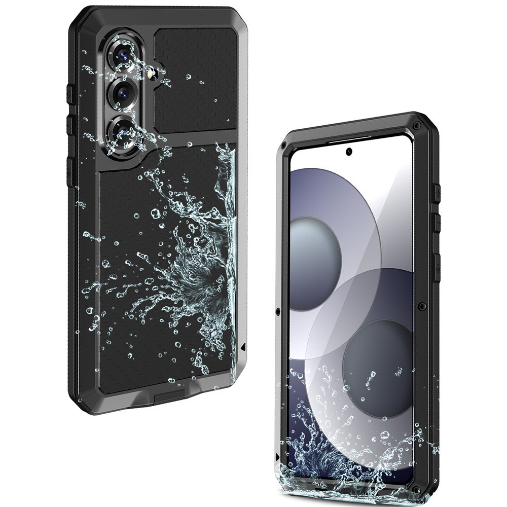 Samsung Galaxy S26-skal Silikon + Metallmobilskal med Skärmskydd i Härdat Glas