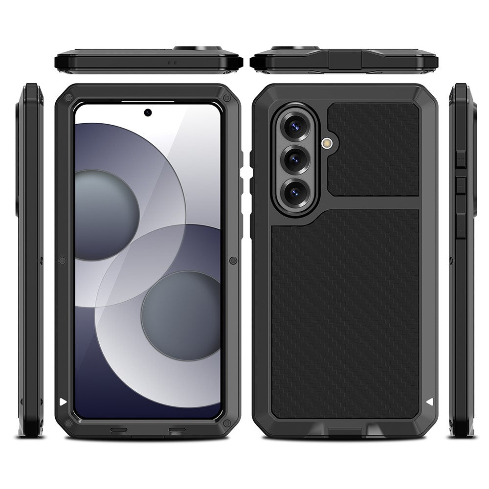 Samsung Galaxy S26-skal Silikon + Metallmobilskal med Skärmskydd i Härdat Glas