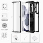 Samsung Galaxy S26-skal Silikon + Metallmobilskal med Skärmskydd i Härdat Glas