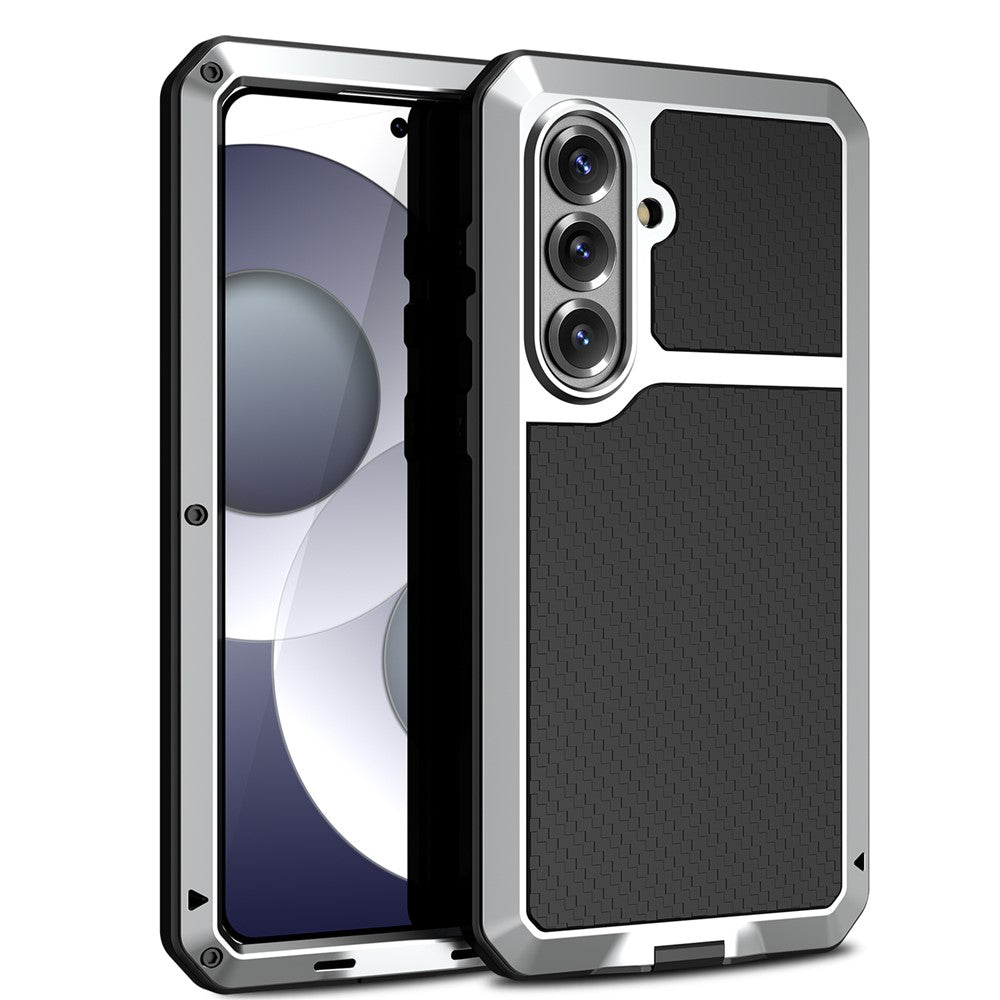 Samsung Galaxy S26-skal Silikon + Metallmobilskal med Skärmskydd i Härdat Glas