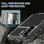 For Samsung Galaxy S26 Ultra Case Silicone + Metal Phone Cover with Tempered Glass Screen Protector