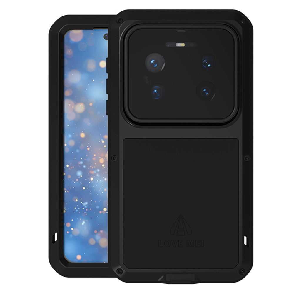 LOVE MEI-cover til Huawei Mate 80 Pro Max i metal + silikone, fuldt telefoncover med hærdet glasfilm