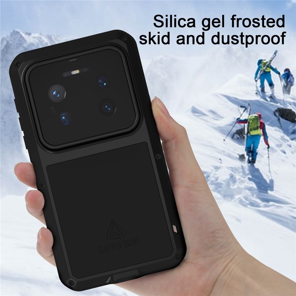 LOVE MEI-cover til Huawei Mate 80 Pro Max i metal + silikone, fuldt telefoncover med hærdet glasfilm