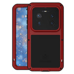 LOVE MEI-cover til Huawei Mate 80 Pro Max i metal + silikone, fuldt telefoncover med hærdet glasfilm