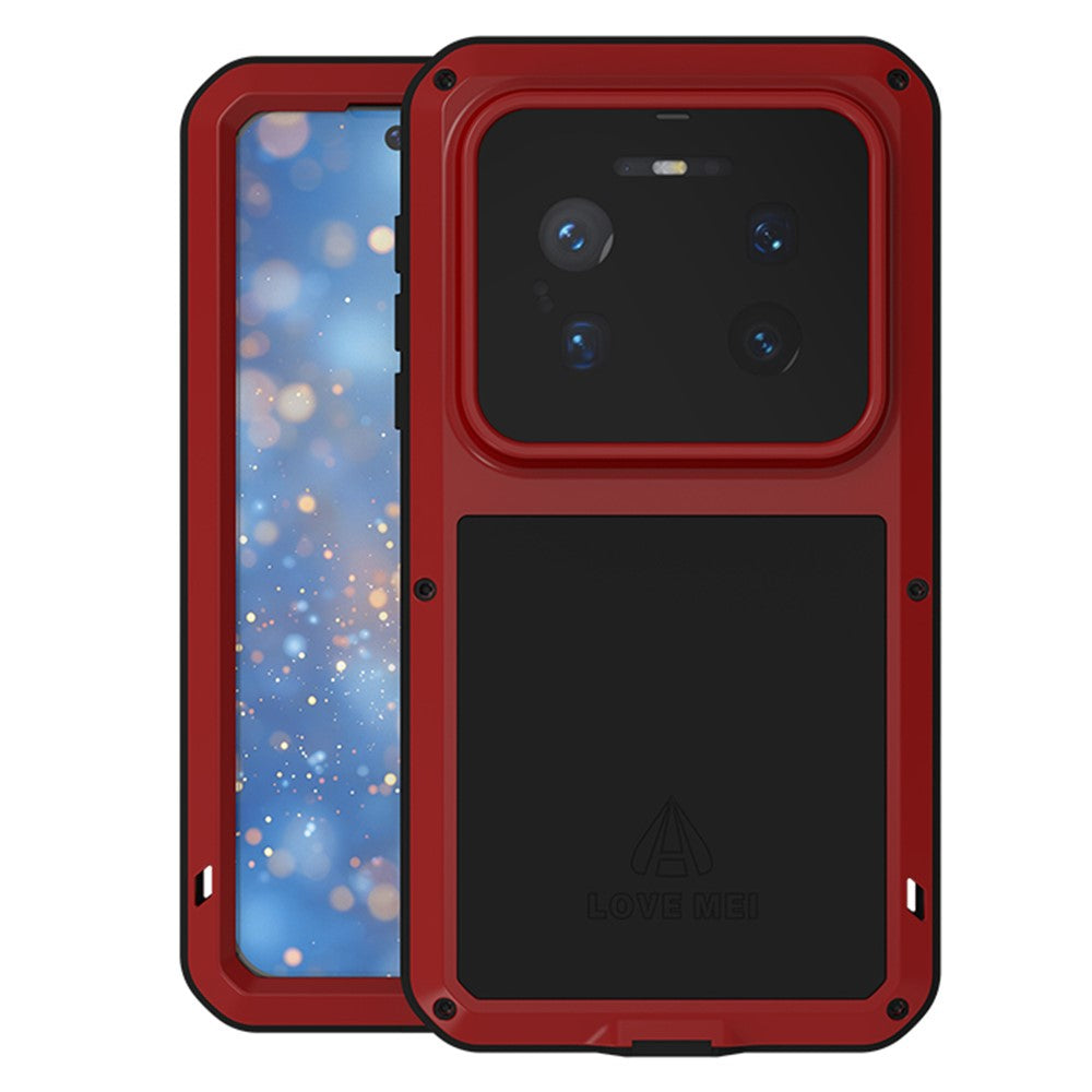 LOVE MEI-cover til Huawei Mate 80 Pro Max i metal + silikone, fuldt telefoncover med hærdet glasfilm