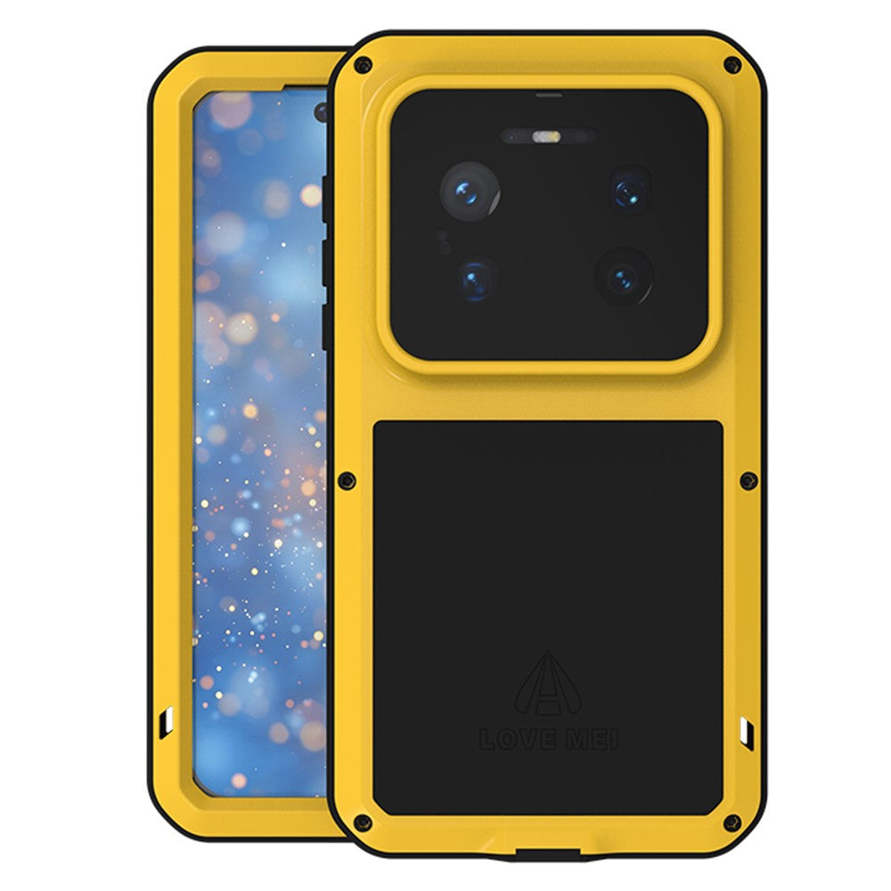 LOVE MEI-cover til Huawei Mate 80 Pro Max i metal + silikone, fuldt telefoncover med hærdet glasfilm