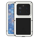 LOVE MEI-cover til Huawei Mate 80 Pro Max i metal + silikone, fuldt telefoncover med hærdet glasfilm