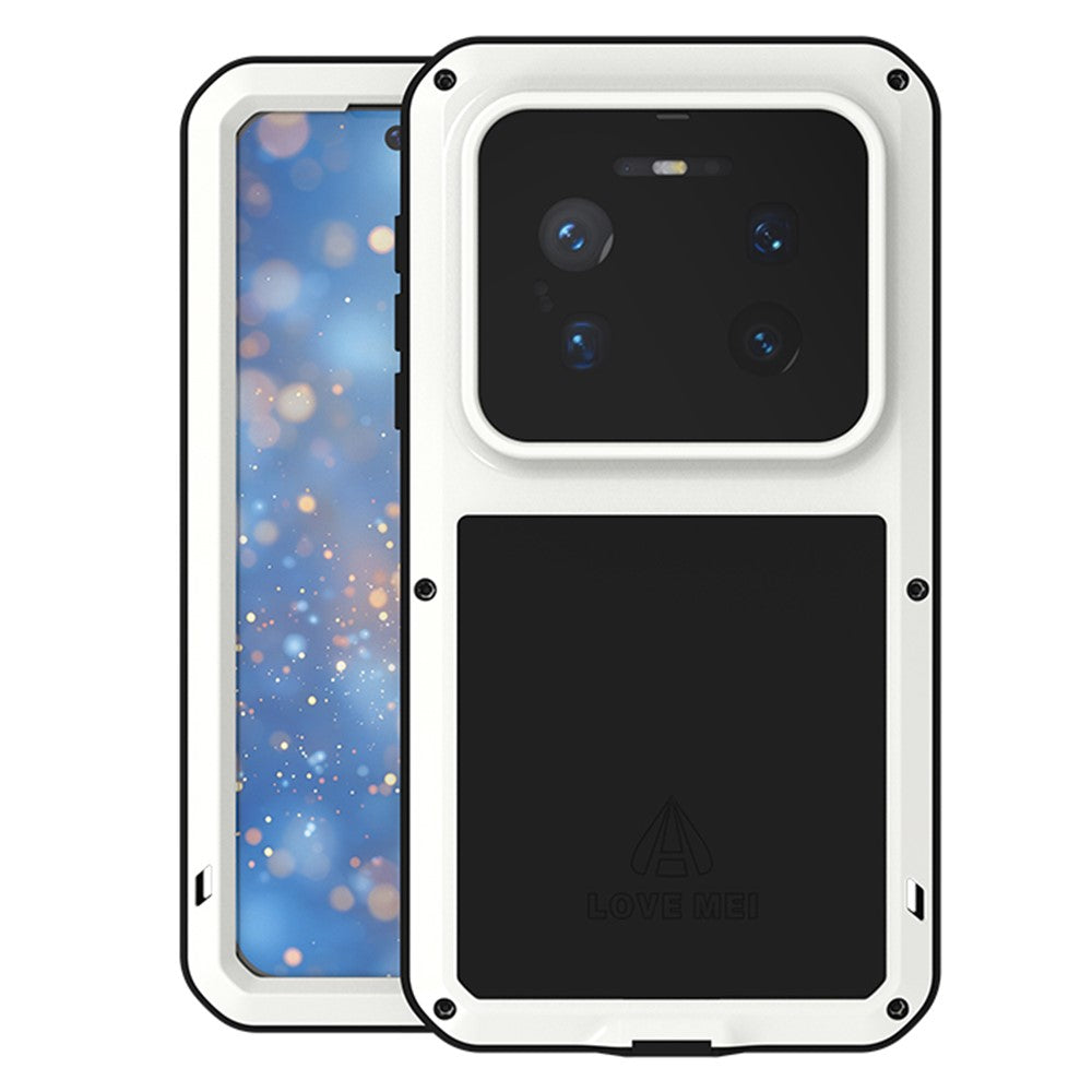 LOVE MEI-cover til Huawei Mate 80 Pro Max i metal + silikone, fuldt telefoncover med hærdet glasfilm