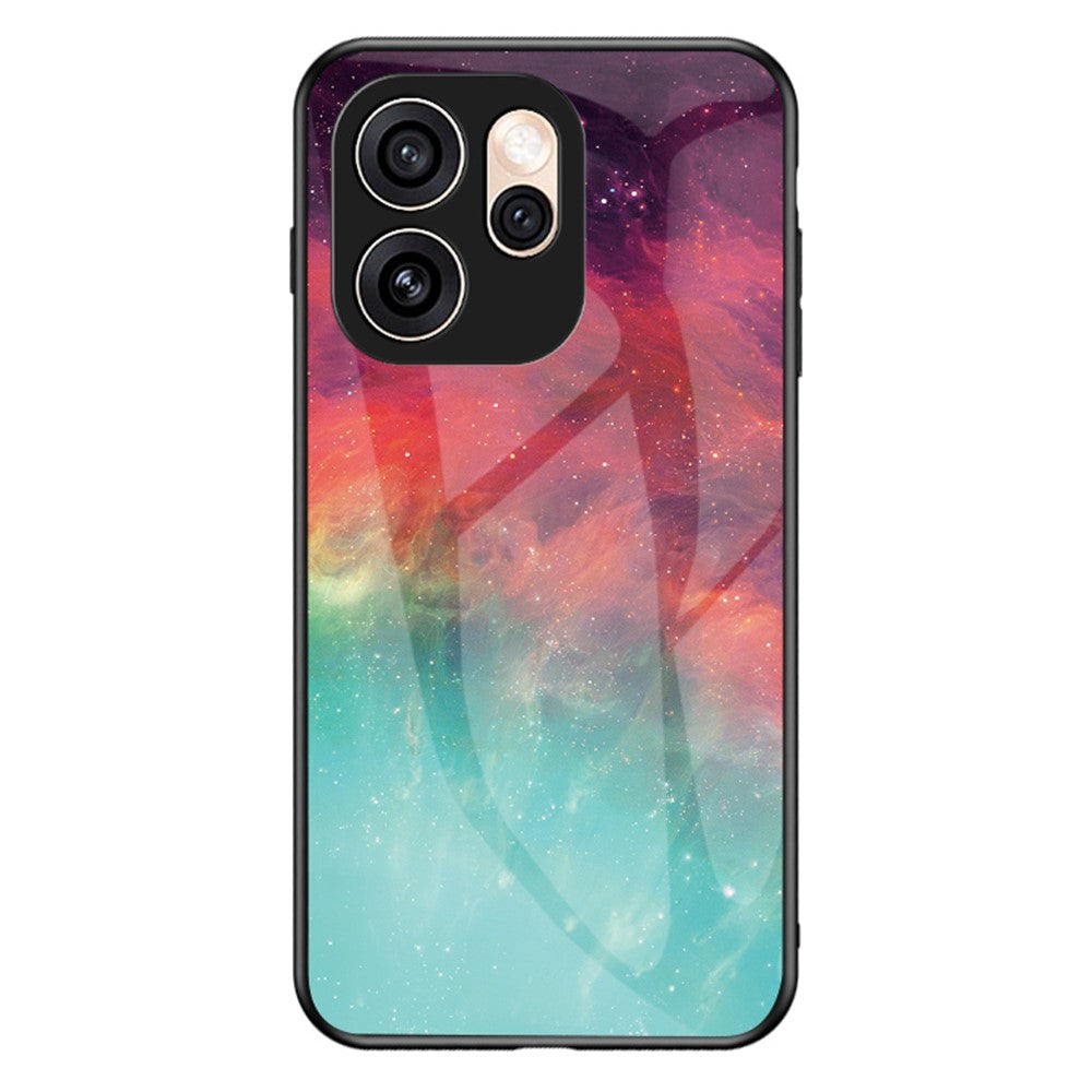 Phone Case For Oppo Reno15 Pro Max 5G (Global)  /  Reno15 Pro 5G (China) Starry Sky Pattern Tempered Glass Phone Cover