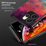 Phone Case For Oppo Reno15 Pro Max 5G (Global)  /  Reno15 Pro 5G (China) Starry Sky Pattern Tempered Glass Phone Cover