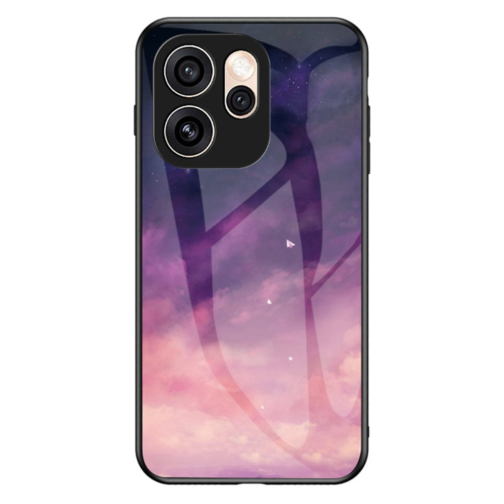 Phone Case For Oppo Reno15 Pro Max 5G (Global)  /  Reno15 Pro 5G (China) Starry Sky Pattern Tempered Glass Phone Cover