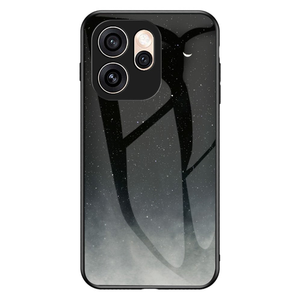 Phone Case For Oppo Reno15 Pro Max 5G (Global)  /  Reno15 Pro 5G (China) Starry Sky Pattern Tempered Glass Phone Cover