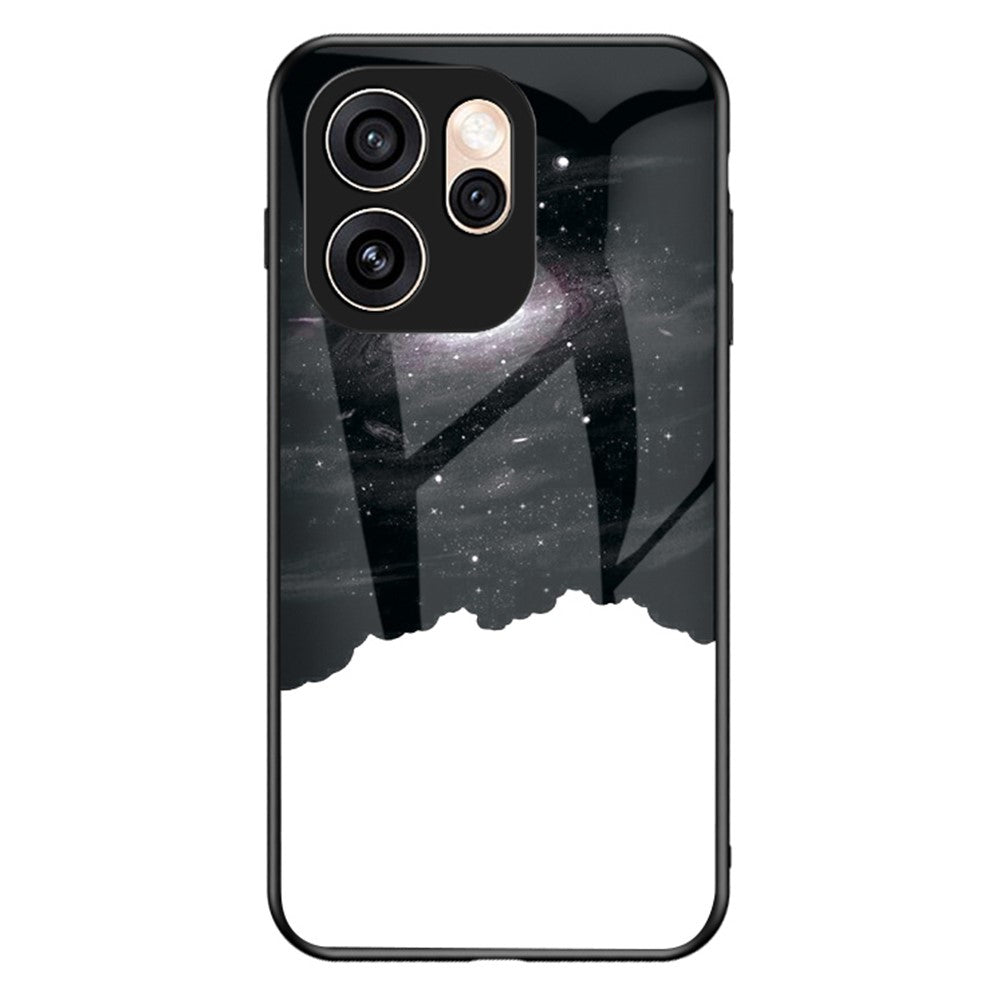 Phone Case For Oppo Reno15 Pro Max 5G (Global)  /  Reno15 Pro 5G (China) Starry Sky Pattern Tempered Glass Phone Cover