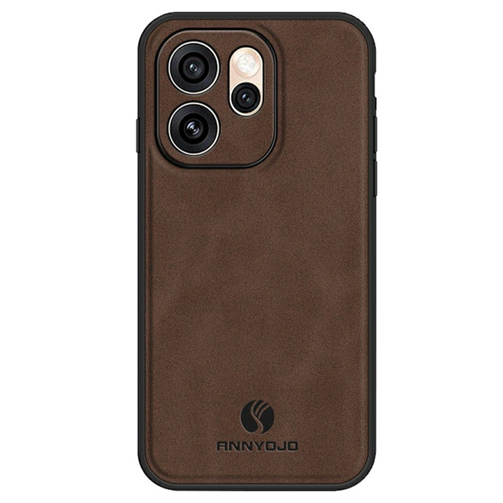 ANNYOJO mobilskal till Oppo Reno15 Pro Max 5G (Global) / Reno15 Pro 5G (Kina) PU-läder + PC + TPU Fallskyddande baksida till mobil