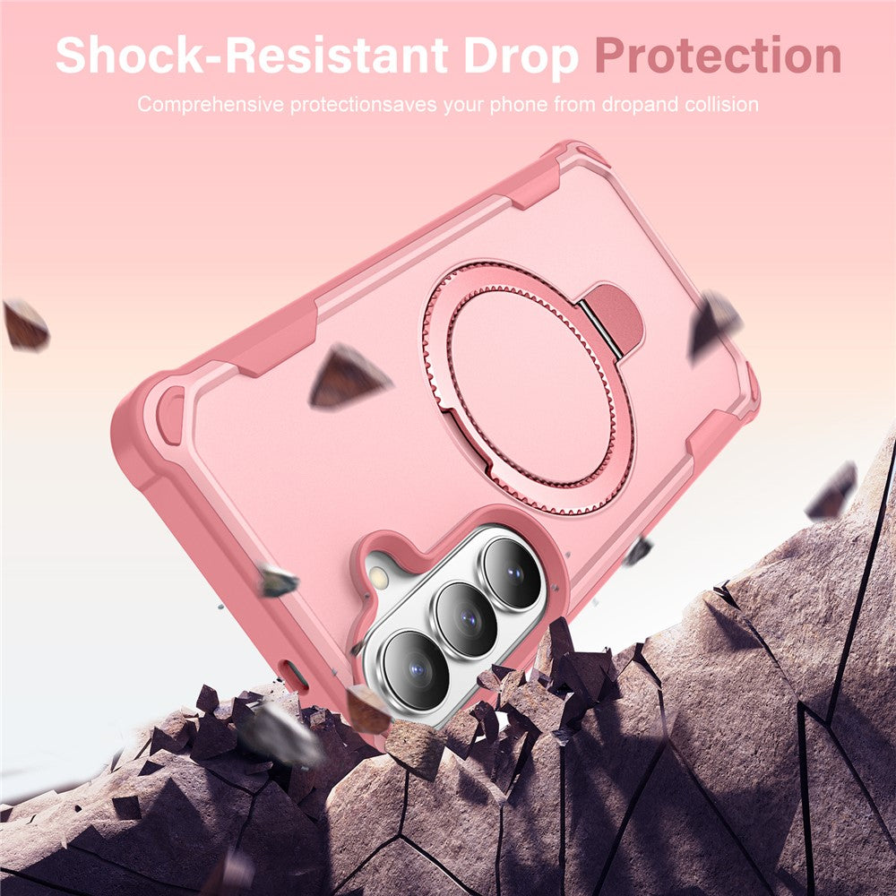 For Samsung Galaxy S26+ Magnetic Case Kickstand TPU + PC Shockproof Phone Back Cover