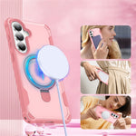 For Samsung Galaxy S26+ Magnetic Case Kickstand TPU + PC Shockproof Phone Back Cover