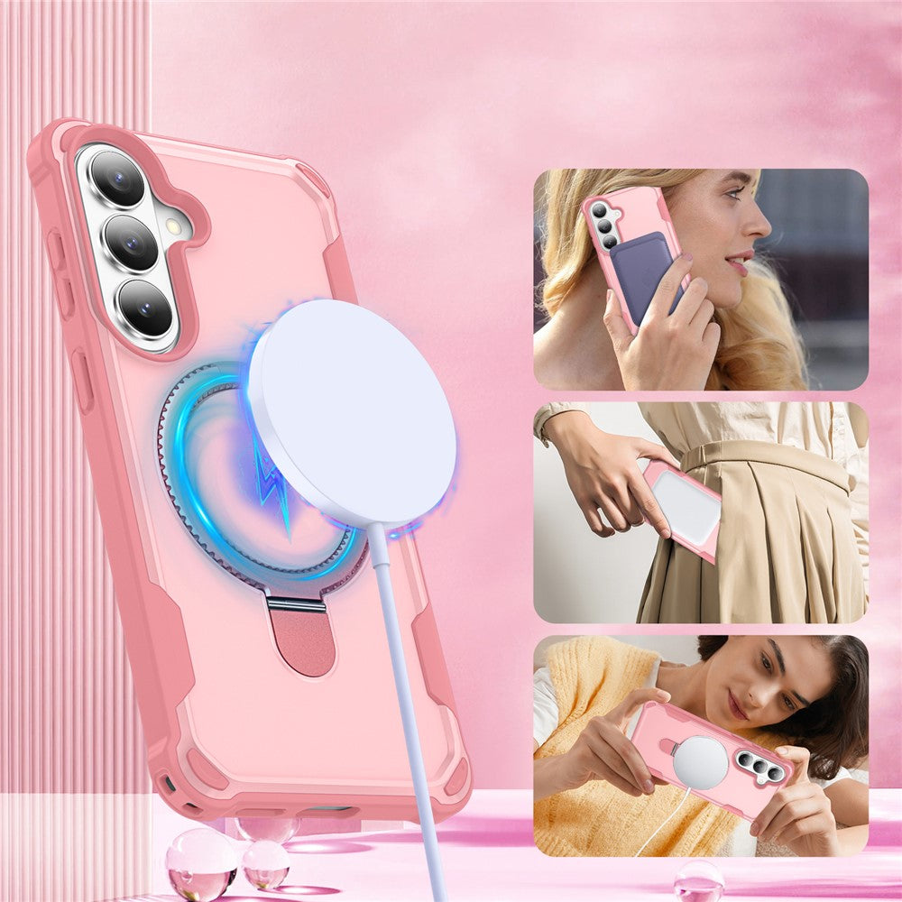 For Samsung Galaxy S26+ Magnetic Case Kickstand TPU + PC Shockproof Phone Back Cover