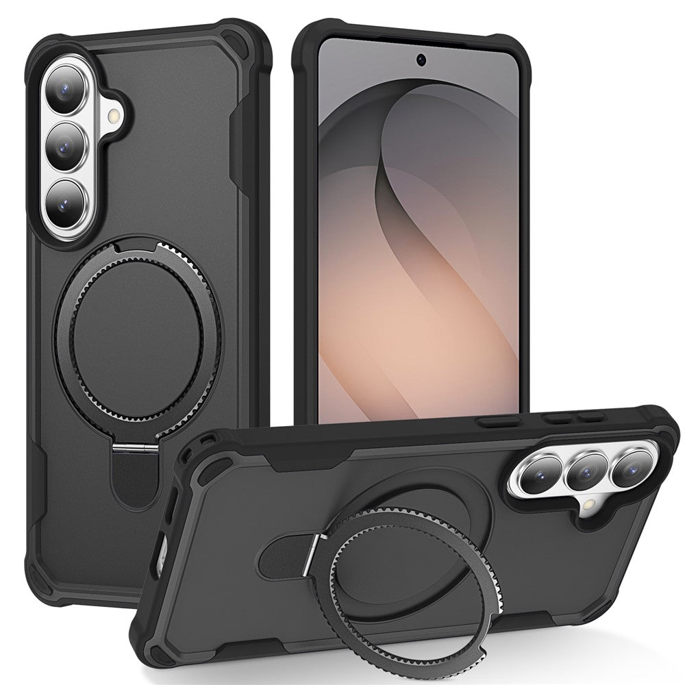 For Samsung Galaxy S26+ Magnetic Case Kickstand TPU + PC Shockproof Phone Back Cover