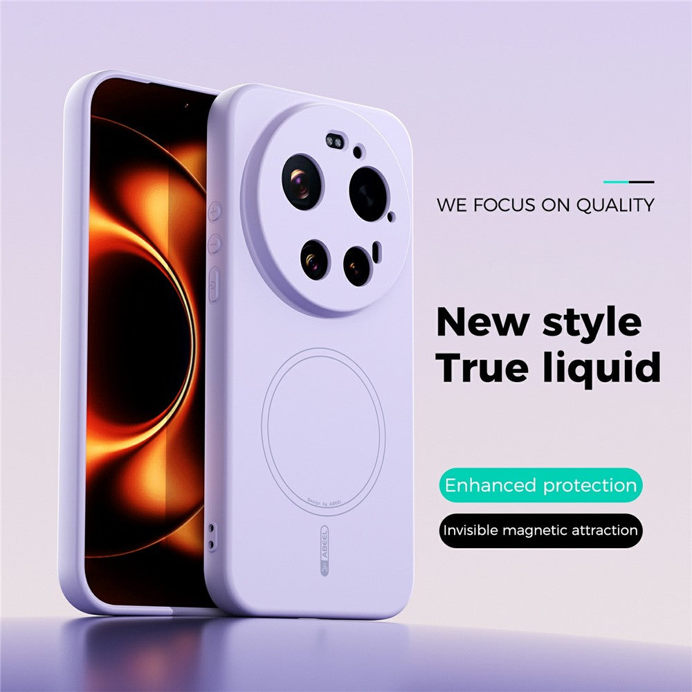 ABEEL För Xiaomi 17 Ultra 5G Magnetiskt Skal Skin Touch Flytande Silikon mobil Baksida