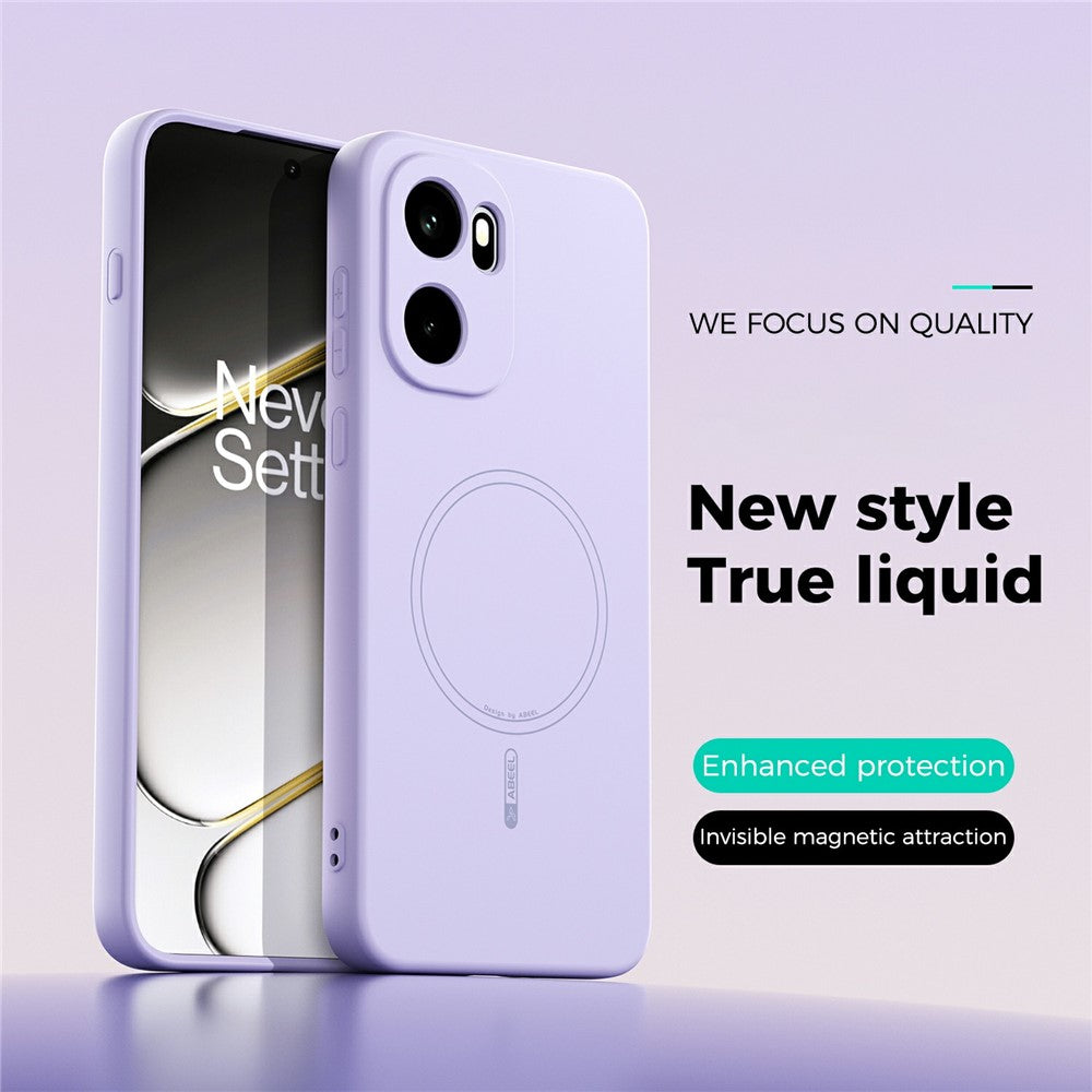 ABEEL-magnetcover til OnePlus 15R 5G / Ace 6 5G / Ace 6T 5G, med blød, flydende silikonefølelse, mobilcover til bagsiden