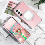 For Samsung Galaxy S26+ Magnetic Case Matte Kickstand Hybrid Phone Cover Small Wavy Edge