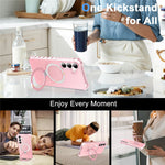 For Samsung Galaxy S26+ Magnetic Case Matte Kickstand Hybrid Phone Cover Small Wavy Edge