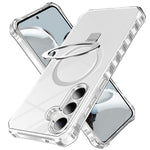 For Samsung Galaxy S26+ Magnetic Case Matte Kickstand Hybrid Phone Cover Small Wavy Edge