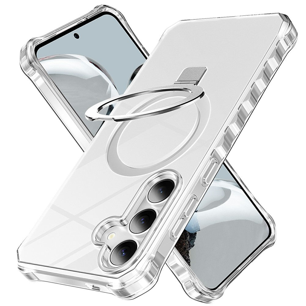For Samsung Galaxy S26+ Magnetic Case Matte Kickstand Hybrid Phone Cover Small Wavy Edge