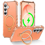 For Samsung Galaxy S26+ Magnetic Case Matte Kickstand Hybrid Phone Cover Small Wavy Edge