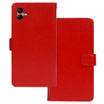 IDEWEI For Samsung Galaxy A04 4G (164.4 x 76.3 x 9.1 mm) PU Leather Flip Case Stand Function Magnetic Closure Wallet Crazy Horse Texture Phone Cover