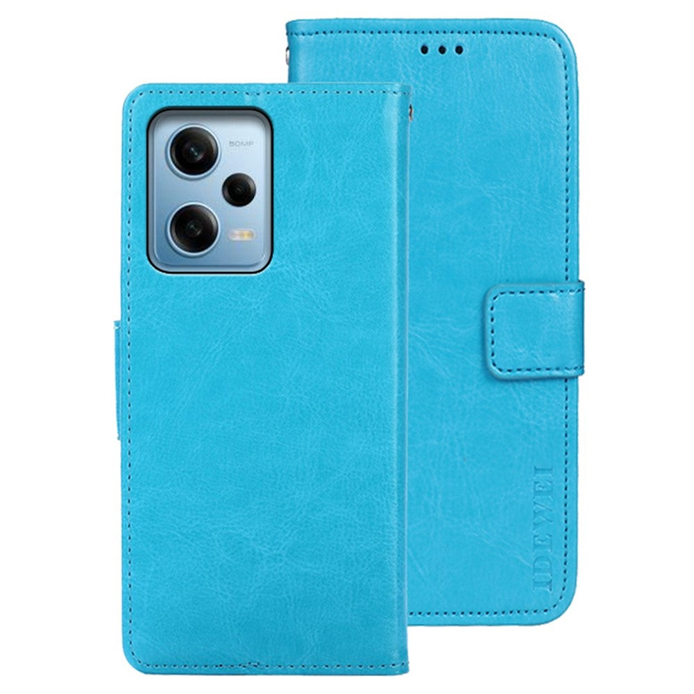 IDEWEI For Xiaomi Redmi Note 12 Pro 5G  / Note 12 Pro Speed 5G / Poco X5 Pro 5G Phone Case Crazy Horse Texture PU Leather Flip Stand Wallet Scratch-resistant Phone Cover