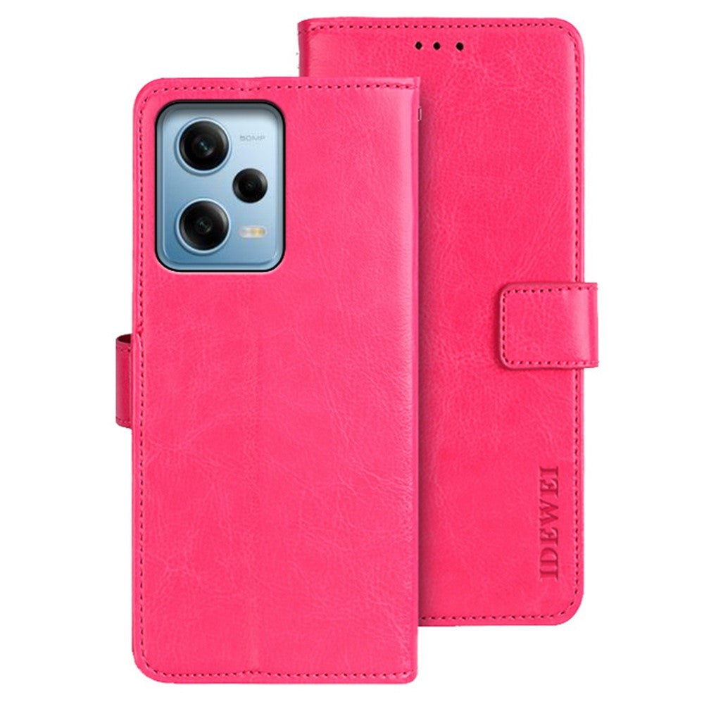 IDEWEI For Xiaomi Redmi Note 12 Pro 5G  / Note 12 Pro Speed 5G / Poco X5 Pro 5G Phone Case Crazy Horse Texture PU Leather Flip Stand Wallet Scratch-resistant Phone Cover