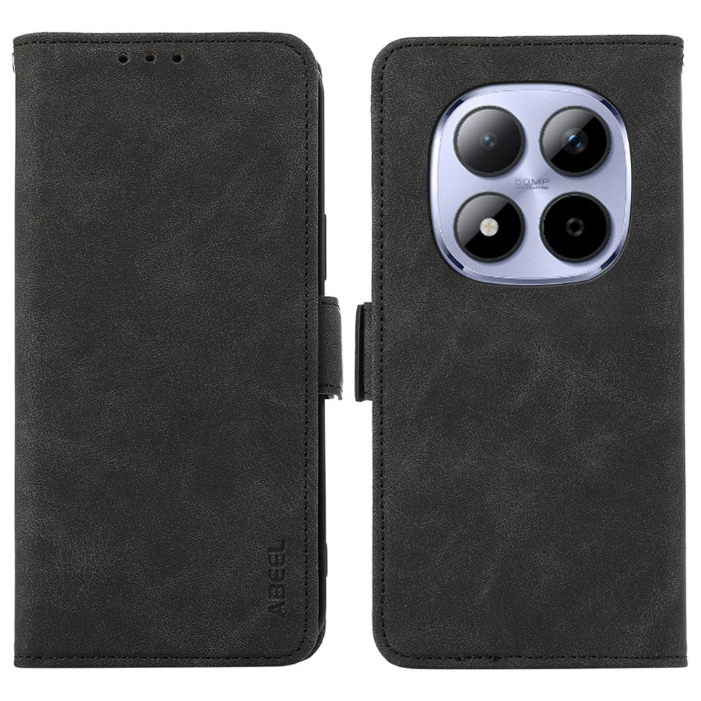 ABEEL For Xiaomi Redmi Note 15 Pro 4G (Global) Case PU Leather Folio Stand View RFID Blocking Phone Cover