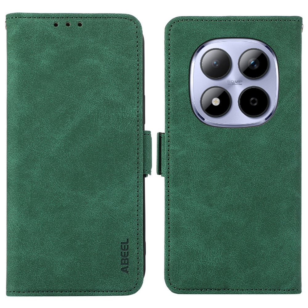 ABEEL For Xiaomi Redmi Note 15 Pro 4G (Global) Case PU Leather Folio Stand View RFID Blocking Phone Cover
