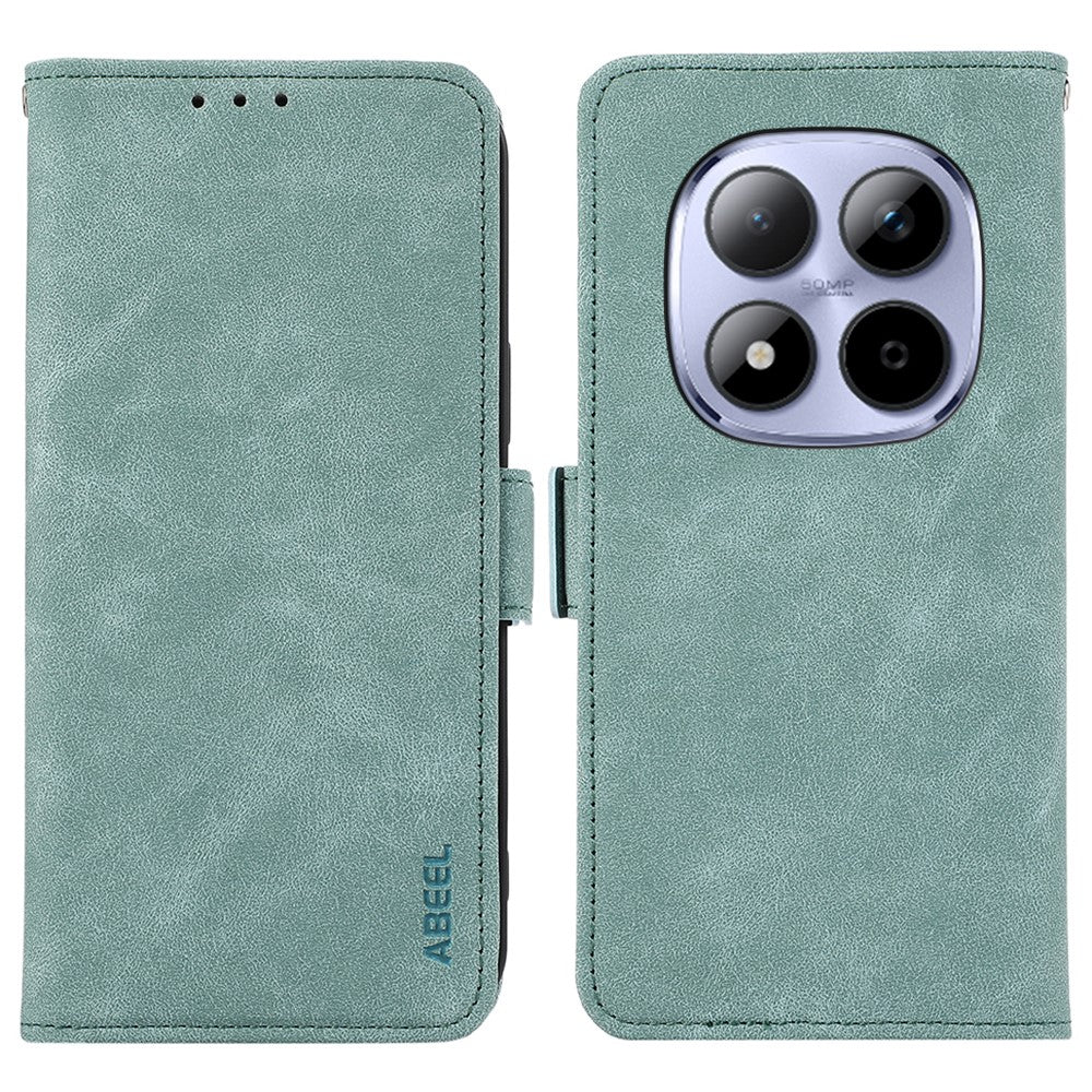 ABEEL For Xiaomi Redmi Note 15 Pro 4G (Global) Case PU Leather Folio Stand View RFID Blocking Phone Cover